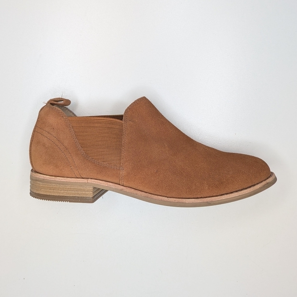 Clarks Edenvale Page Booties Chelsea Boots Suede Leather Brown Tan Size 7
